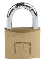 781-5991 RS PRO Key Brass Padlock, 6mm Shackle, 40mm Body
