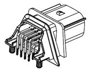 34830-2001 Molex Automotive Connector Plug Black Through Hole 20 Way, Solder Termination