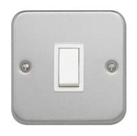 cla3796 Contactum White Metal Clad Switch, 1 Gang, Metal Clad