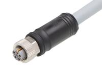 1205000303 Brad from Molex Cordset, 5 Contacts, Cable, M12 Connector, Socket, Female, IP67, 120500 Series