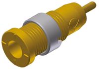 975459703 Hirschmann Test & Measurement Yellow Female Banana Socket, 2mm Connector, Solder Termination, 10A, 1000V ac/dc, Gold