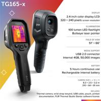 flir-tg165-x FLIR TG165-X USB 2.0 Thermal Imaging Camera, –25 → +300 °C, 80 x 60pixel Detector Resolution