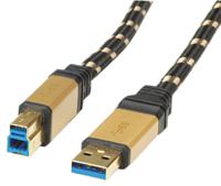 11028903-10 Roline USB 3.0, Male USB A to Male USB B, 3m