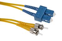 536-6658 RS PRO SC to ST Duplex Single Mode OS1 Fibre Optic Cable, 9/125μm, Yellow, 1m