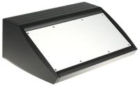 m5330109rs METCASE Unidesk Series Black Aluminium Desktop Enclosure, Sloped Front, 300 x 200 x 102mm