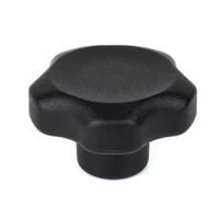 199-265 RS PRO Black Thermoplastic Multiple Lobes Clamping Knob, M8, Threaded Hole
