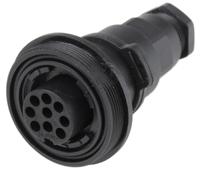 px0729s Bulgin Circular Connector, 9 Contacts, In-Line, Standard Connector, Socket, Female, IP68, Standard Buccaneer Series