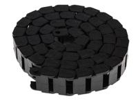 06200180 Igus 6, e-chain Black Cable Chain - Flexible Slot, W20 mm x D10.5mm, L1m, 18 mm Min. Bend Radius, Igumid G