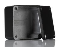 1590lbbk Hammond 1590 Series Black Die Cast Aluminium Enclosure, IP54, Black Lid, 50.5 x 50.5 x 27mm