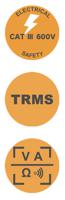 296-581 RS PRO Digital, LCD Digital Multimeter, 10A ac Max, 10A dc Max, 600V ac Max - UKAS Calibrated