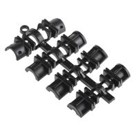 mhdtzk9-bk-ra-pc-bk-k MH Connectors MHDTZK-BK Series Zinc D Sub Backshell, 9 Way, Strain Relief