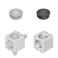 3842549859 Bosch Rexroth S6 Cube Connector, Connecting Component, Strut Profile 20 mm, Groove Size 6mm