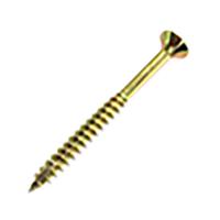 zzv60250ce UNIFIX VORTEX Pozidriv Countersunk Steel Wood Screw, Yellow Passivated, Zinc Plated, 4.5mm Thread, 50mm Length
