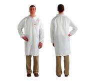 4400wl 3M White Unisex Visitor Coat, L