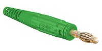 649195-25 Staubli Green Male Banana Plug, 4 mm Connector, Screw Termination, 32A, 30 V, 60V dc, Nickel Plating