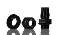 ngm12-blk HellermannTyton NGM Series Black Nylon Cable Gland, M12 Thread, 3mm min., 6.5mm max., IP68