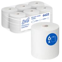 6622 SCOTT Scott Control () Rolled White Hand Towels, 198mm, 1200 Sheets
