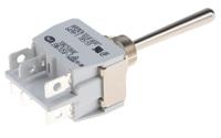 649h2-5 APEM Toggle Switch, Panel Mount, On-Off-On, DPDT, Solder Terminal