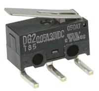 dg23-b2la ZF Hinge Lever Micro Switch, Right Angle PCB Terminal, 50 mA @ 30 V dc, SPDT