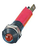 190413z3 CML Innovative Technologies Red Panel Mount Indicator, 24V, 8mm Mounting Hole Size, Solder Tab Termination, IP67