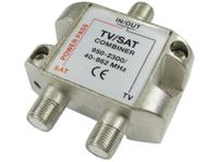 266-2150 RS PRO TV Aerial RF Splitter 1 x Aerial, 2 x Aerial, Frequency 950 → 2300, 40 → 862MHz