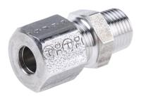1805-06-10 Legris Stainless Steel Pipe Fitting, Straight Hexagon Coupler, Male BSP 1/8in