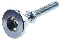 3842502257 Bosch Rexroth M8 Thread Galvanised Steel Adjustable Foot, 10mm Groove