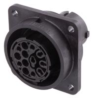 c016-10g012-0002 Amphenol Industrial Circular Connector, 12 Contacts, Panel, Standard Connector, Socket, Female, IP65, Ecomate C16 Series