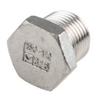 499-3467 RS PRO Stainless Steel Pipe Fitting Hexagon Plug, Male R 1/2in