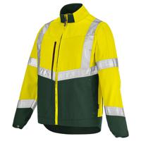 la-3hvn3pi-7083-0 Cepovett Safety 3HVN3PI Green, Yellow Unisex Hi Vis Jacket, XS
