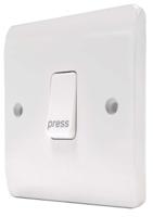 k4878p-whi MK Electric White Retractive Light Switch, 2 Way, 1 Gang, Logic Plus