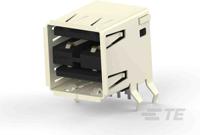 5787617-1 TE Connectivity Right Angle, Through Hole, Socket- Dual Port Type B 2.0 USB Connector