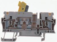 1831280000 Weidmuller ZTR Series Brown Test Disconnect Terminal Block, Single-Level, Clamp Termination