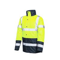 hvneoym Active Gear HVNEOY Navy/Yellow Unisex Hi Vis Jacket, M