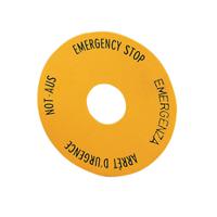 058873-srt1 Eaton Label for Use with M22 Pushbuttons, Emergency Stop, Emergency Stop