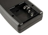 1553tbkbat Hammond 1553 Series Black Flame Retardant ABS Handheld Enclosure, Integral Battery Compartment, IP54, 210 x 100 x 32mm