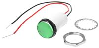 557-1605-203f Dialight Green Panel Mount Indicator, 24V dc, 17.5mm Mounting Hole Size, Lead Wires Termination