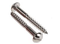 483-3084 RS PRO Slot Round Stainless Steel Wood Screw, A2 304, 5mm Thread, 40mm Length