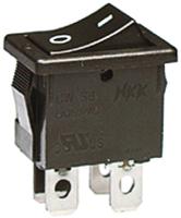 cw-sb21kkff NKK Switches DPST, On-Off Rocker Switch Panel Mount