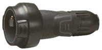 0-504-42 Legrand French Mains Connector, 16A Black, Cable Mount Rubber, 250 V