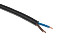 491-932 RS PRO 3182Y 1.5 mm² 2 Core Power Cable, H05VV-F, Black PVC, 100m
