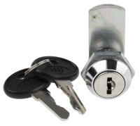 146-1815 RS PRO Cabinet Lock, 16.5mm Panel-to-Tongue, 20.2 x 17.2mm Cutout, Key Unlock