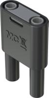 664010-21 Staubli Black Plug Test Plug, 32A, 1kV, Nickel Plating
