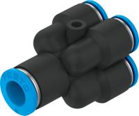 qsq-6-4 Festo QSQ Series Double Y Tube-to-Tube Adaptor Push In 6 mm, Push In 4 mm to Push In 4 mm, 153209