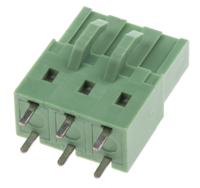 790-1067 RS PRO, 5.08mm Pitch, 3 Way, Pluggable Terminal Block, Inverted Header, Through Hole, Screw Termination