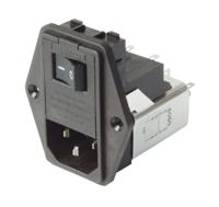 fn389b-6-21 Schaffner,6A,250 V ac Male Panel Mount IEC Filter FN389B-6/21,Solder