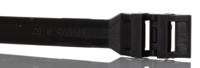 112-00303-lph275-pa66hirs-bk HellermannTyton Cable Tie, 265mm x 9 mm, Black Polyamide 6.6 (PA66), Pk-100