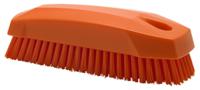 64407 Vikan Hard Bristle Orange Scrubbing Brush, 17mm bristle length, Polyester bristle material