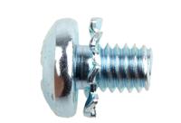 278-685 RS PRO M4 x 6mm Zinc Plated Steel Pan Head Sems Screw, External Tooth Washer