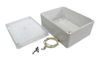 rp1240c Hammond RP Series Light Grey Polycarbonate General Purpose Enclosure, IP65, Clear Lid, 165 x 125 x 75mm